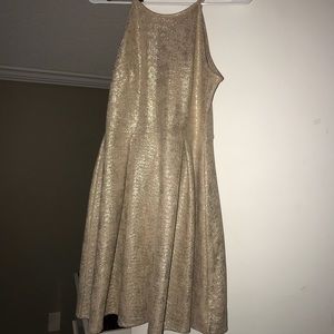 shimmery gold dress with tags